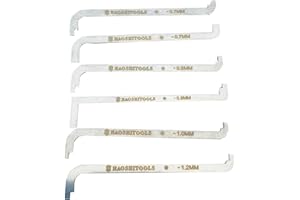 RLOKK 6 chiavi di tensione in acciaio inox per serrature europee a perno, strumenti per la raccolta delle serrature