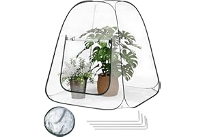 WOLTU Serra Pop-Up, Tenda per Coltivazione, Mini Serra, Piccola Serra in PVC con Vista Libera, Serra in Plastica per Giardino, Patio, Esterno, Protezione delle Piante, 70x70x80cm
