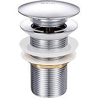 Universal Ablaufgarnitur Pop Up Ventil, Dalmo Ablaufstopfen mit großer Abdeckung, Messing, Waschbecken Abfluss…
