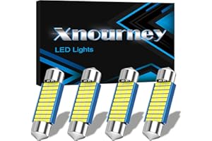 XNOURNEY 39mm 6418 Led Car Bulbs, 1.53 inches 39mm festoon Led White Color,12V 30smd 3014 Chipset 6461 C5W Bulbs for Interior Car Lights Dome Map Trunk Courtesy Light, 4pcs