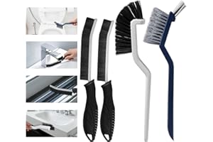 O OLAX 4 Pezzi Spazzola Pulizia Fessure,Spazzola per Pulire Doccia, Spazzola per Fessure Multifunzionale, Spazzole per Pulire, Spazzola Pulizia Fessure Per Pavimento Casa Cucina Bagno