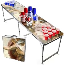 Table Beer Pong Officielle ORIGINAL CUP - Avec Néons RGB - Pliable - 240x60cm - 9kg