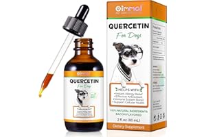 BODY JUICE OIL Quercetin for Dogs, Dog Antihistamine Supplement Support Dog Allergy Relief Instant, Dog Itchy Skin Relief, Immune System Boost for All Breeds & Sizes Dogs, Bacon Flavor - 60ml