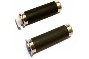 GY6-ERSATZTEILE_DE Griff Set Lenker Griffe GASGRIFF Ø25mm für BENZHOU YIYING YY50QT-21 Firenze 50 ZNEN Retro Cruiser ZN50QT-E FOSTI 50 FT50QT-E und baugleiche von Jinan QINGQI KYMCO LEIKE JMSTAR BAOTIAN Roller GY6