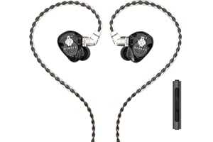 HIDIZS MS1-Rainbow in-Ear Casque Hi-Res Wired Headphones Diaphragme Hi-FI Isolation Bruit Musicien Écouteurs avec 0.78mm 2 Broches Câble Détachable pour Android/Lecteurs Audio