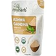 MYHERB 100% Pure Natural Organic Ashwagandha Powder || 100 Gm || Withania Somnifera || Ayurvedic Formula || Support for Stress-free Living- For Men And Women