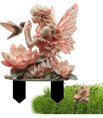 Statue Fate Da Giardino In Acrilico - Decorazioni Magiche Per Esterni E Interni