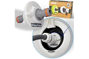 MAJOCOMPTEC WATERTWIN adapter do pokrywy zbiornika na wodę do przyczepy kempingowej, adapter z przyłączem Gardena do Forster, Roller Team, Miller, Laika, Mobilvetta, starszy Hymer B (typ 2-pin D: 78)