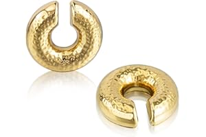 YEGIEONR Orecchini per polsini per orecchie da donna Orecchini per orecchini in oro Huggie grossi Orecchini in oro non penetranti Orecchini a clip per ragazze ipoallergenici Regalo di gioielli