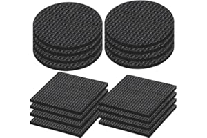Yotlein 16 Pièces Patin Chaise, Patin Antiderapant, Pieds Caoutchouc Patins Autocollant Protecteurs de Meubles, Patins de Protection pour Sols en Boi, Pieds de Table, Chaise, Lit