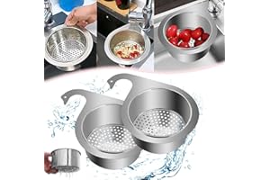 JOOVCC 2 Stück Siebkorb aus Edelstahl in Schwanenform, 2024 Spülbecken Sieb Multi-functional Drain Basket Küchenabflusskorb, Sieb Edelstahl, Zum Filtern Von Küchenabfällen Und Waschen Von Gemüse(S)