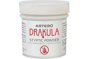 ARTERO Drakula. Polvere emostatica per tagliare emorragie nel taglio delle unghie dei cani - Sistema innovativo ed efficace - Confezione con tappo a vite.