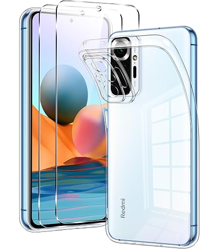 Generico Cover per Xiaomi Redmi Note 10 Pro/10 Pro Max, Trasparente Custodia in TPU, Antiurto e Sottile in Silicone, Resistente all'ingiallimento, protettiva
