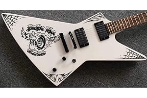 GUITARCUSTOM Papa Het JH Stickers Vinyl Chitarra & Bass Adesivi Chitarra Explorer Style (nero)