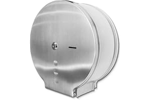 ‎BLANC HYGIENIC Blanc HYGIENIC Jumbo Toilettenpapier-Spender Maxi – Toilettenpapierhalter für Wandmontage, Klopapierhalter für Rollen bis zu Ø max. 266 mm, Edelstahl matt