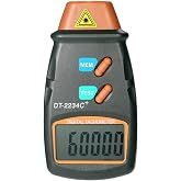 KKnoon Temassız Dijital Lazer Cep Takometre Serisi 2.5RPM-99.999RPM Sıvı Kristal Ekran, 3 Yansıtıcı Şeritli
