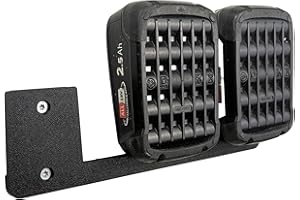 Wandhalterung für 3x Bosch 18V Akku Kompatibel mit PBA Akkus der grünen Home & Garden Serie – Schwarz – Platzsparend & stabil – Made in Germany | Xebtec (für 3 Akkus)