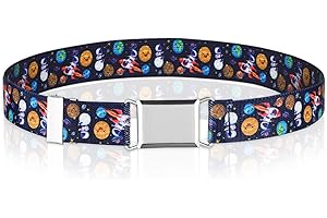 Amaxiu Cintura con fibbia per bambini, cintura a pressione regolabile con semplice gancio quadrato, cintura elastica in vita per ragazzi per uniformi scolastiche pantaloni