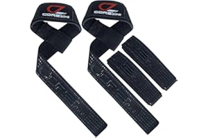 COREZONE Wrist Straps for Weightlifting Non-Slip Grip Wrist Wraps Support For Weight lifting Straps for Men & Women | Fitness Gym Straps for Workout, Powerlifting, Deadlift Straps, Bodybuilding
