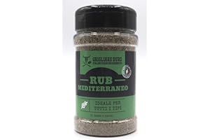 GRIGLIARE DURO ITALIAN HARDCORE BARBECUE 200 gr BBQ Rub MEDITERRANEO UNIVERSALE GRIGLIARE DURO - Mix Spezie barbecue - insaporitore carne e pesce - Dry rub per costine, rub per manzo, insaporitore per pesce e verdure