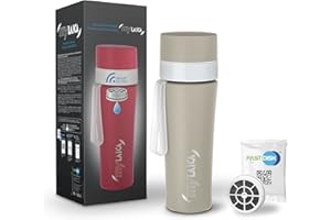 Laica MyLaica Botella Personal Deportiva, 0,5 L, Acero Inoxidable, filtrante, Gris