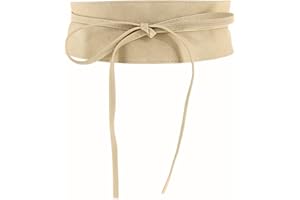 FASHIONGEN - Cinturón de Mujer Obi Ancha de Cuero sintética, para Vestido, MICA