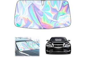 BAFANGLAIUK Car Windscreen Sun Shade, 145x80cm Reflective & Foldable Windshield Sun Cover, Front Windshield Sunshade, Foldable Car Sunshade, UV Dust Protector, Keep Your Vehicle Cool