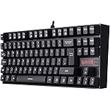 Redragon K552 60% Mechanical Gaming Keyboard Wired with Red Switches Cherry MX Equivalent for Windows Gaming PC UK Layout (No