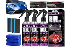 ELF-GRETTER 300ML High Protection 3 en 1 Voiture Spray, Traitement Ceramique Voiture Polish Spray, Auto Crystal Coating Spray pour Nettoyant Voiture