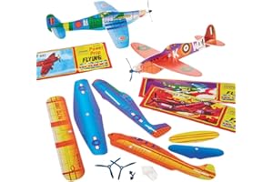 Baker Ross Samoloty ślizgowe "Propeller" – do zabawy dla dzieci – jako prezent na urodziny dziecka (6 sztuk)