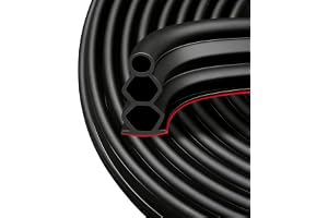 Självhäftande dörrtätning, tätningstejp, 10 mm (B) x 18 mm (D) x 7 m (L) – självhäftande dörrtätning, tätning dörrkarm, gummi