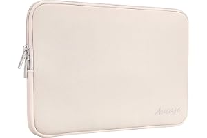 Aucase 13 5,2 14 tum laptopfodral läderfodral, vattentålig puffig skyddsväska för Macbook Pro 14 Macbook Air 13 tum / HP/LENO