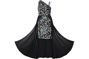 GRACE KARIN Robe à Sequins Asymétrique sans Manches Une épaule pour Petite Fille en Ligne