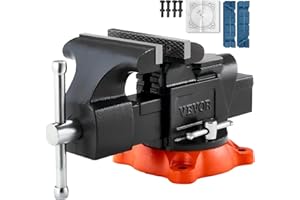 VEVOR Étau Établi Polyvalent Largeur Mâchoire 127 mm, Étau Atelier Fonte Ductile, Ouverture Maximale de Mâchoire 125 mm, avec Enclume, Base Pivotante 360°, Gorge 71 mm, pour Serrage de Tuyaux Ronds