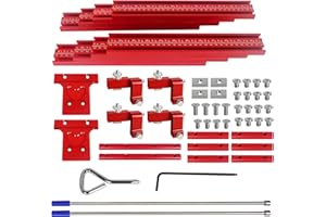 CDIYTOOL Ensemble de joints de rail de guidage parallèle pour le travail du bois - 1397 mm - Machine à graver - Rail coulissant parallèle pour scie circulaire électrique
