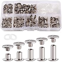 230 Pezzi Viti Per Rilegatura M5 Rivetto A Vite Per Pelle Vite A Testa
