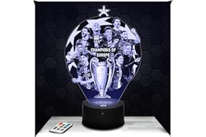 Lampe de chevet Veilleuse Tactile Champions League Joueur de Foot Football Décoration Idée Cadeau Homme Femme Objet Veilleuse Adulte Déco Chambre. Idee Cadeau Noel Homme Femme Original TOP