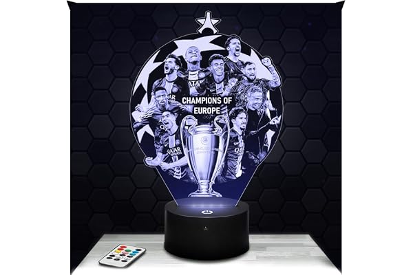 Lampe de chevet Veilleuse Tactile Champions League Joueur de Foot Football Décoration Idée Cadeau Homme Femme Objet Veilleuse Adulte Déco Chambre. Idee Cadeau Noel Homme Femme Original TOP