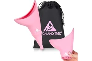 Pitch and Trek Female Urinal, Travel Urination Device w/Carry Bag, Road Trip, Camping & Hiking Essentials for Women, Festival