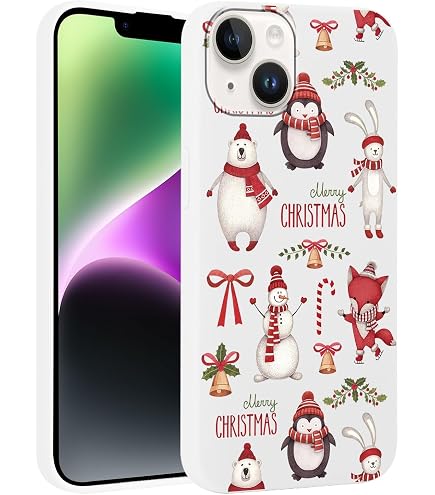Yoedge 2 Pezzi Natale Cover per iPhone 14/iPhone 13 6,1