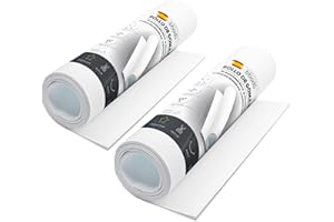 BIBODU Pack 2 Rollos Goma Eva Blanca 5mm grosor | Tamaño 150 cm x 32cm, Densidad 80 kg/m3 | Goma Eva Blanco para Manualidades DIY, Disfraces Cosplay, Halloween | Apto Niños y Niñas