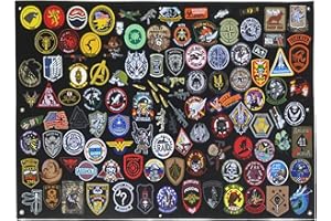 JJIW Kletttafel für Cusson – Wandschild für Sammlung von Klettpatches – Klett-Aufnäher – militärisches Abzeichen – mit schwarzen Ösen (eisenhaltig, 85 x 70 cm)