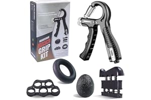 Newaner Set di 5 allenatori per dita e avambracci, con forza di presa regolabile, attrezzo per allenare le dita, per allenare le mani, per allenare le dita, per allenare le mani, per allenare le mani,