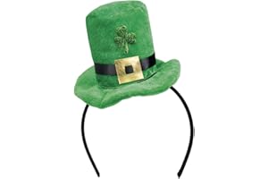 Boland 44908 - Tiara Shamrock, Haarreif, Grün-Schwarz, weicher Mini-Hut, Irland, St. Patricks Day, Karneval, Kostüm, Mottoparty