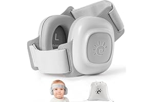BOENFU Baby Ear Defenders, Noise Reduction Earmuffs for 0-48 Months,SNR 27dB, Soft Earpads,Adjustable Headband,Comfortable Toddler Headphones Against Hearing Damage Improves Sleep,Travel Essentials
