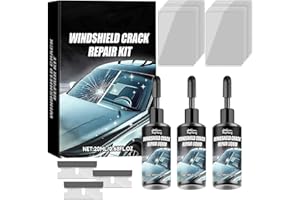 SENLINLIN 3 Stück Steinschlag Reparaturset Windschutzscheibe, Windschutzscheibe Reparaturset 2025 Neu, Glas Reparatur Flüssigkeit gegen Risse & Steinschlag, Auto Scheiben Reparatur Kit für Chips, Löcher