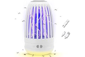 GBARAN Zanzariera Elettrica, Lampada antizanzare anti zanzare interno zanzariera elettrica per insetti repellente con luce notturna, potenti trappole per il controllo dei parassiti per interni ed esterni