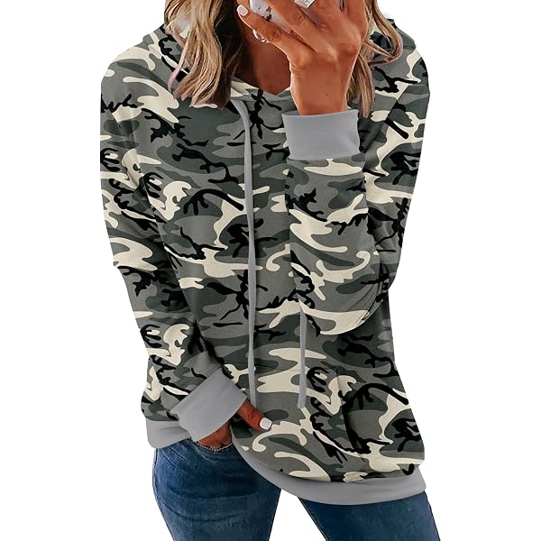 Lonsdale Damen Clough Hoodie – Bequemer Kapuzenpulli Mit Camouflage-Print