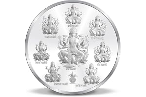 ACPL Precious Moments BIS Hallmarked Ashta Laxmi Silver Coin 999 Pure with Gift Box