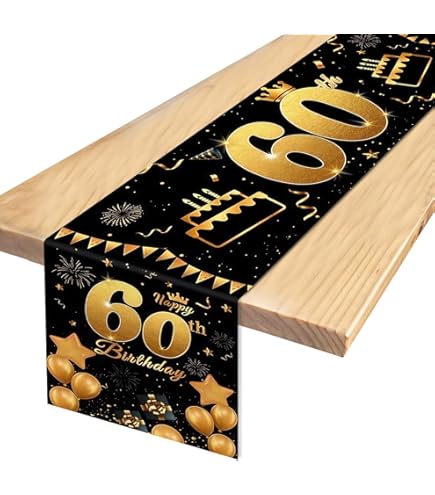 137 x 274 cm „Happy 30th Birthday tafelkleed voor mannen en vrouwen, zwart goudkleurige, vrouwelijke mannelijke 30e verjaardag tafeldecoratie, plastic tafelkleed voor 30e verjaardag, accessoires